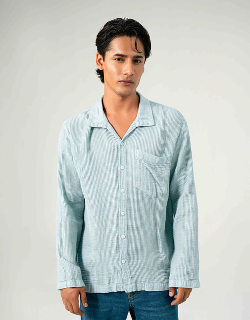 TEXTURED SHIRT WITH POCKET